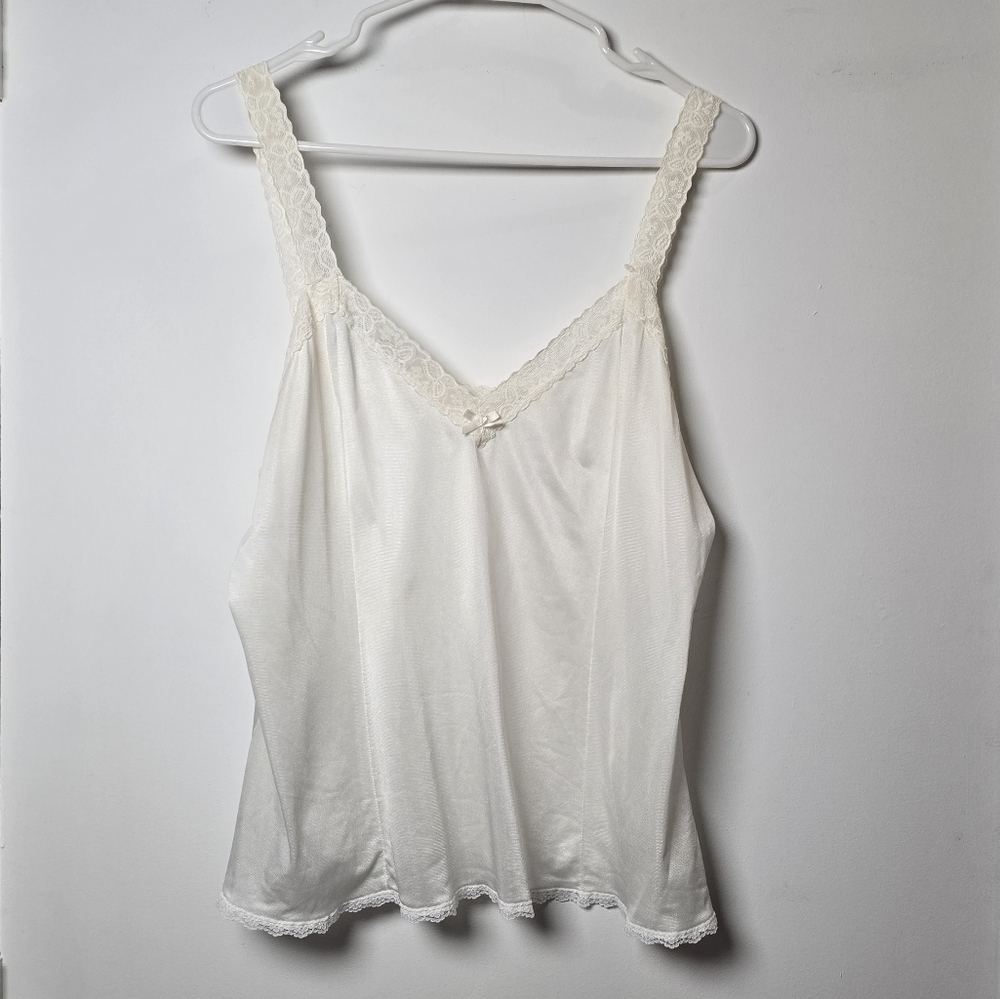 Vintage 80s Melody White Camisole Slip
